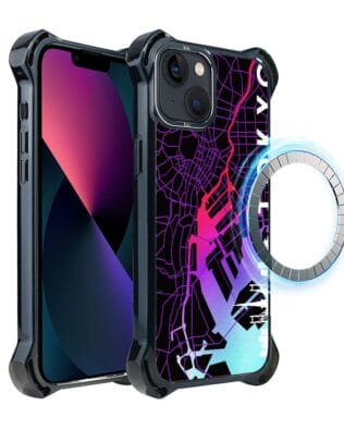 Etui do iPhone 13 IBIZU DropGuard Ultra z MagSafe, mapy świata, Tokyo