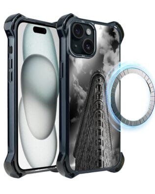 Etui do iPhone 15 Plus IBIZU DropGuard Ultra z MagSafe, Noir City, Flatiron