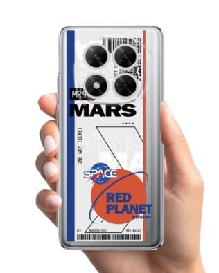 Etui do Xiaomi POCO X7 przeźroczyste, silikonowe Flexi, bilet na Mars