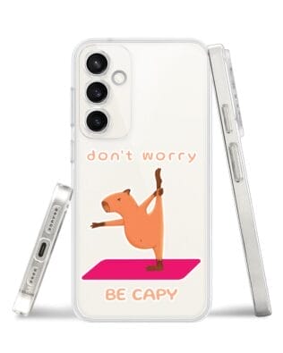 Etui do Samsung Galaxy S23 Plus przeźroczyste, silikonowe Flexi, kapibara