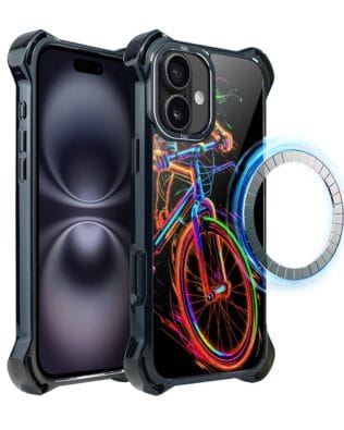 Etui do iPhone 16 IBIZU DropGuard Ultra z MagSafe, #ElectroMove, Rowerowa wibracja