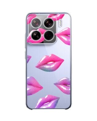 Etui do Xiaomi 15 przeźroczyste, silikonowe Flexi, hologramowe usta