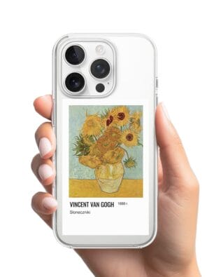 Etui do iPhone 13 Pro przeźroczyste, silikonowe Flexi, słoneczniki Van Gogh