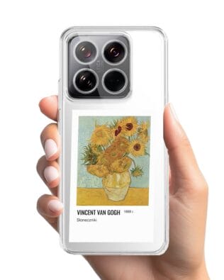 Etui do Xiaomi 14 przeźroczyste, silikonowe Flexi, słoneczniki