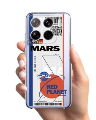 Etui do Xiaomi 15 przeźroczyste, silikonowe Flexi, bilet na Mars