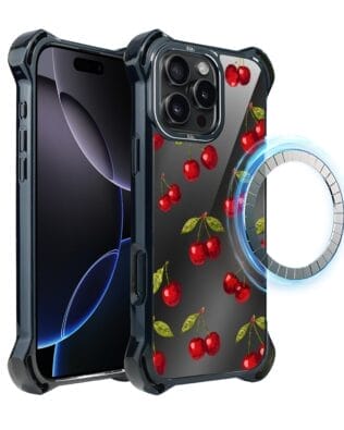Etui do iPhone 16 Pro IBIZU DropGuard Ultra z MagSafe, Midnight, Wiśniowa Noc