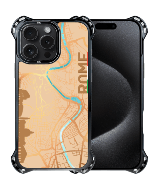 Etui do iPhone 15 Pro Max IBIZU DropGuard Ultra z MagSafe, Mapy Świata, Rome