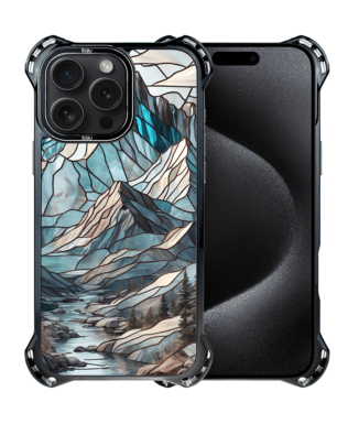 Etui do iPhone 15 Pro IBIZU DropGuard Ultra z MagSafe, Barwy Szkła, Górski Potok