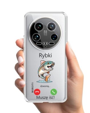 Etui do Xiaomi 14 Ultra przeźroczyste, silikonowe Flexi, rybki dzwonią