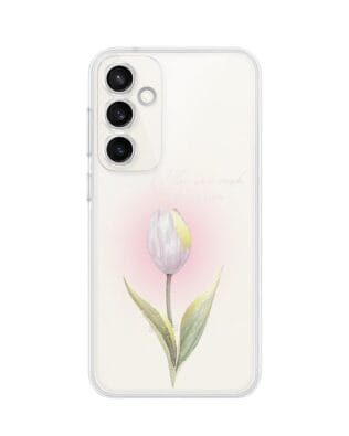 Etui do Samsung Galaxy S23 FE 5G przeźroczyste, silikonowe Flexi, kwiaty, tulipan
