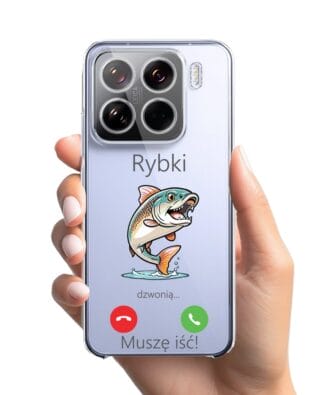 Etui do Xiaomi 15 przeźroczyste, silikonowe Flexi, rybki dzwonią