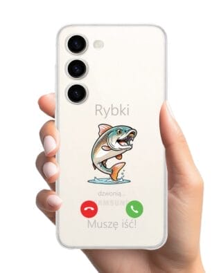 Etui do Samsung Galaxy S23 przeźroczyste, silikonowe Flexi, rybki dzwonią