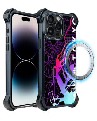 Etui do iPhone 14 Pro IBIZU DropGuard Ultra z MagSafe, Mapy Świata, Tokyo