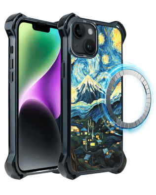 Etui iPhone 14 Plus IBIZU DropGuard Ultra z MagSafe, Van Gogh, gwieździsta noc