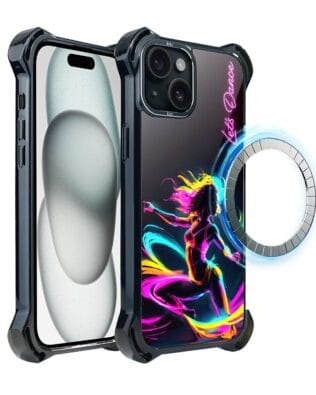 Etui do iPhone 15 IBIZU DropGuard Ultra z MagSafe, #ElectroMove, Taneczny rytm