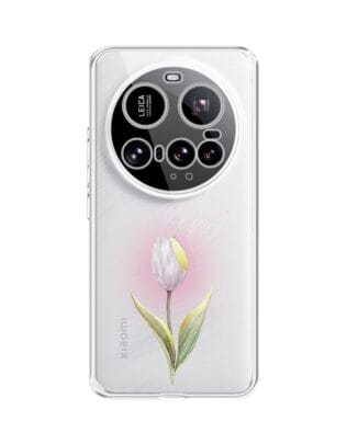 Etui do Xiaomi 15 Ultra przeźroczyste, silikonowe Flexi, kwiaty, tulipan