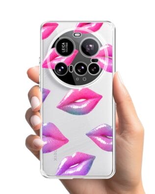 Etui do Xiaomi 15 Ultra przeźroczyste, silikonowe Flexi, hologramowe usta