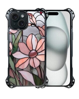 Etui do iPhone 15 Plus IBIZU DropGuard Ultra z MagSafe, Barwy Szkła, Różowa magnolia