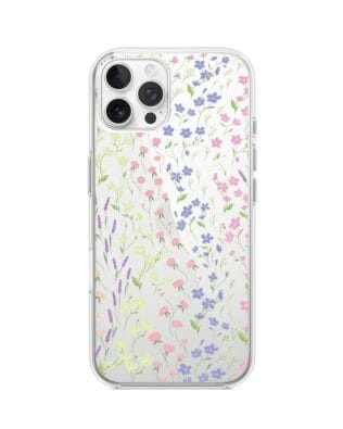 Etui do iPhone 12 Pro przeźroczyste, silikonowe Flexi, kwiaty polne