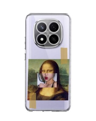 Etui do Xiaomi Redmi Note 14 Pro Plus 5G przeźroczyste, silikonowe Flexi, Mona Lisa z lizakiem