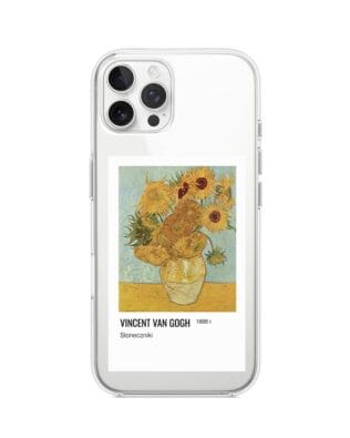 Etui do iPhone 12 Pro przeźroczyste, silikonowe Flexi, słoneczniki Van Gogh