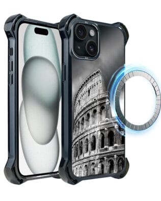 Etui do iPhone 15 IBIZU DropGuard Ultra z MagSafe, Noir City, Koloseum