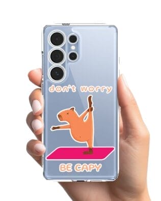 Etui do Samsung Galaxy S25 Ultra przeźroczyste, silikonowe Flexi, kapibara