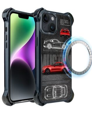 Etui do iPhone 14 IBIZU DropGuard Ultra z MagSafe, TechDrive, GT V8 “Coyote”