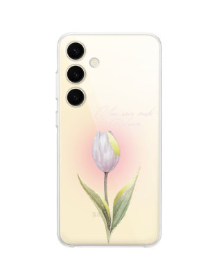 Etui do Samsung Galaxy S24 Plus przeźroczyste, silikonowe Flexi, kwiaty, tulipan