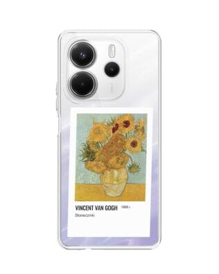Etui do Xiaomi Redmi Note 14 4G przeźroczyste, silikonowe Flexi, słoneczniki