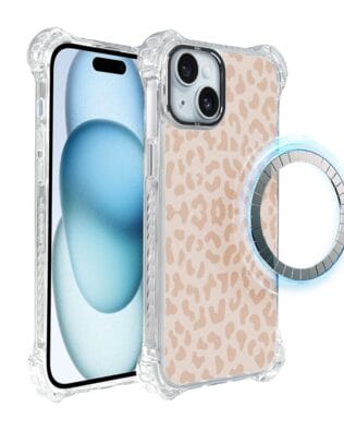 Etui iPhone 15 IBIZU DropGuard Ultra z MagSafe, Boho, Delikatna panterka