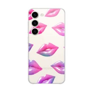 Etui do Samsung Galaxy S23 przeźroczyste, silikonowe Flexi, hologramowe usta (3)