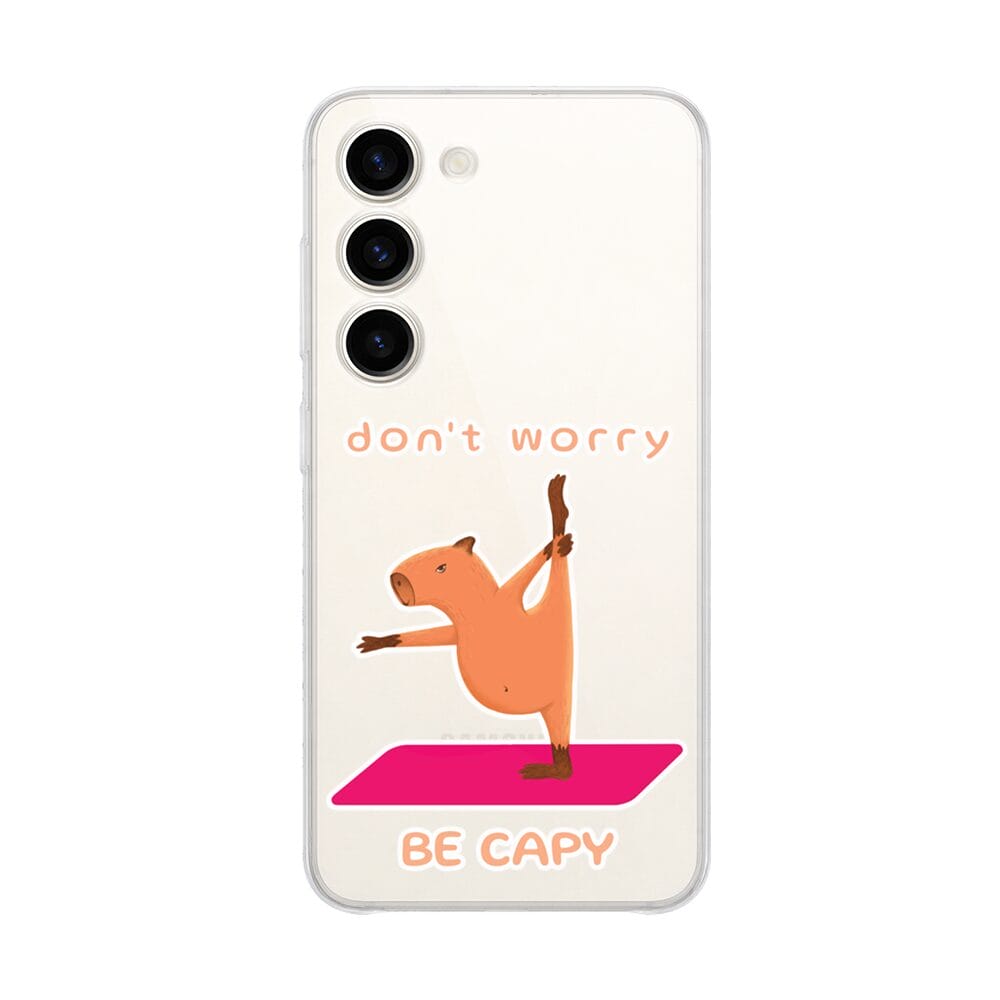 Etui do Samsung Galaxy S23 przeźroczyste, silikonowe Flexi, kapibara (1)