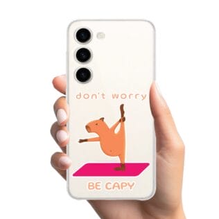 Etui do Samsung Galaxy S23 przeźroczyste, silikonowe Flexi, kapibara (2)