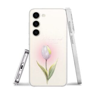 Etui do Samsung Galaxy S23 przeźroczyste, silikonowe Flexi, kwiaty, tulipan (1)