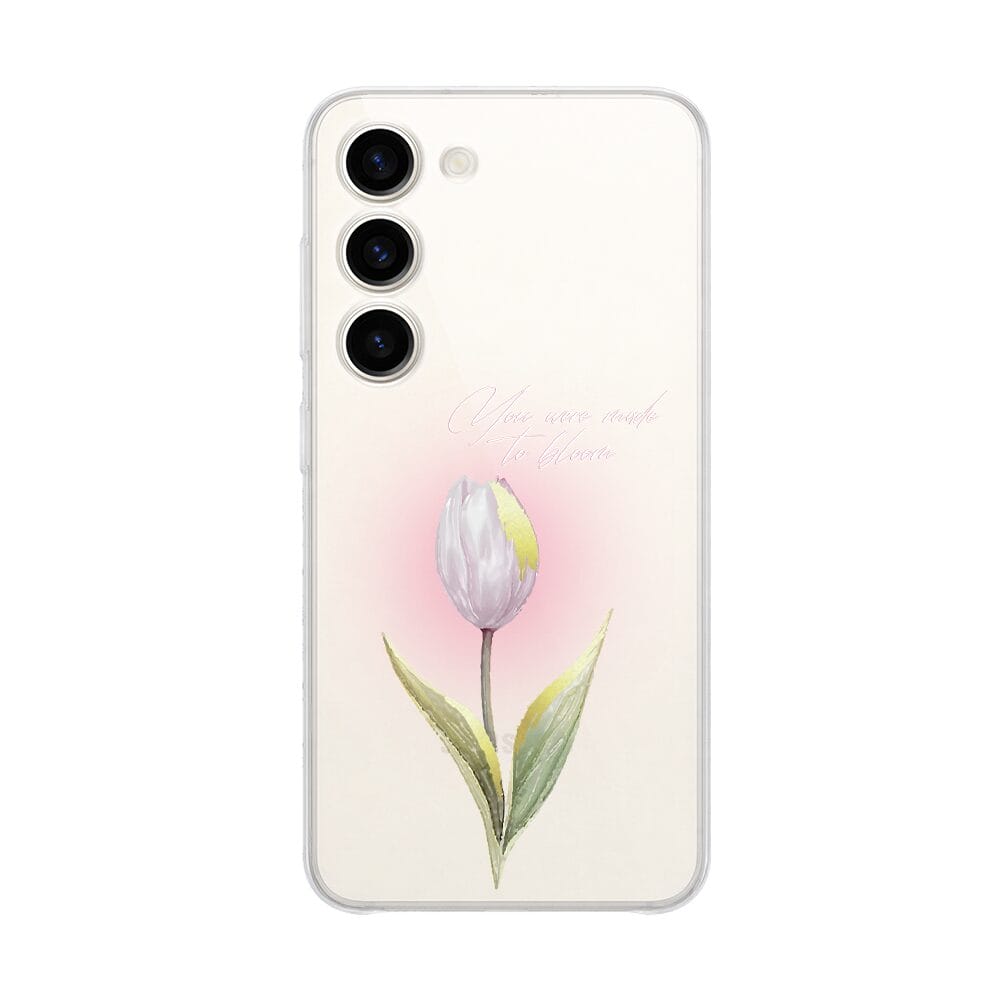 Etui do Samsung Galaxy S23 przeźroczyste, silikonowe Flexi, kwiaty, tulipan (3)