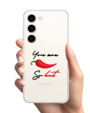 Etui do Samsung Galaxy S23 Plus przeźroczyste, silikonowe Flexi, papryczka chilli