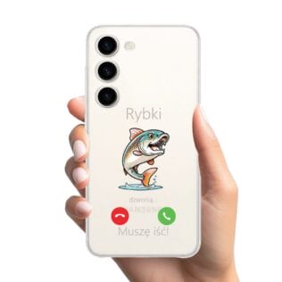 Etui do Samsung Galaxy S23 przeźroczyste, silikonowe Flexi, rybki dzwonią (2)