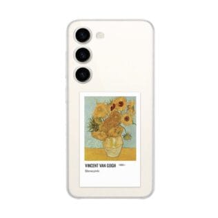Etui do Samsung Galaxy S23 przeźroczyste, silikonowe Flexi, słoneczniki Van Gogh (1)