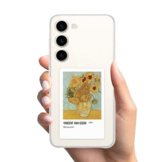 Etui do Samsung Galaxy S23 przeźroczyste, silikonowe Flexi, słoneczniki Van Gogh (2)