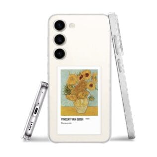 Etui do Samsung Galaxy S23 przeźroczyste, silikonowe Flexi, słoneczniki Van Gogh (3)