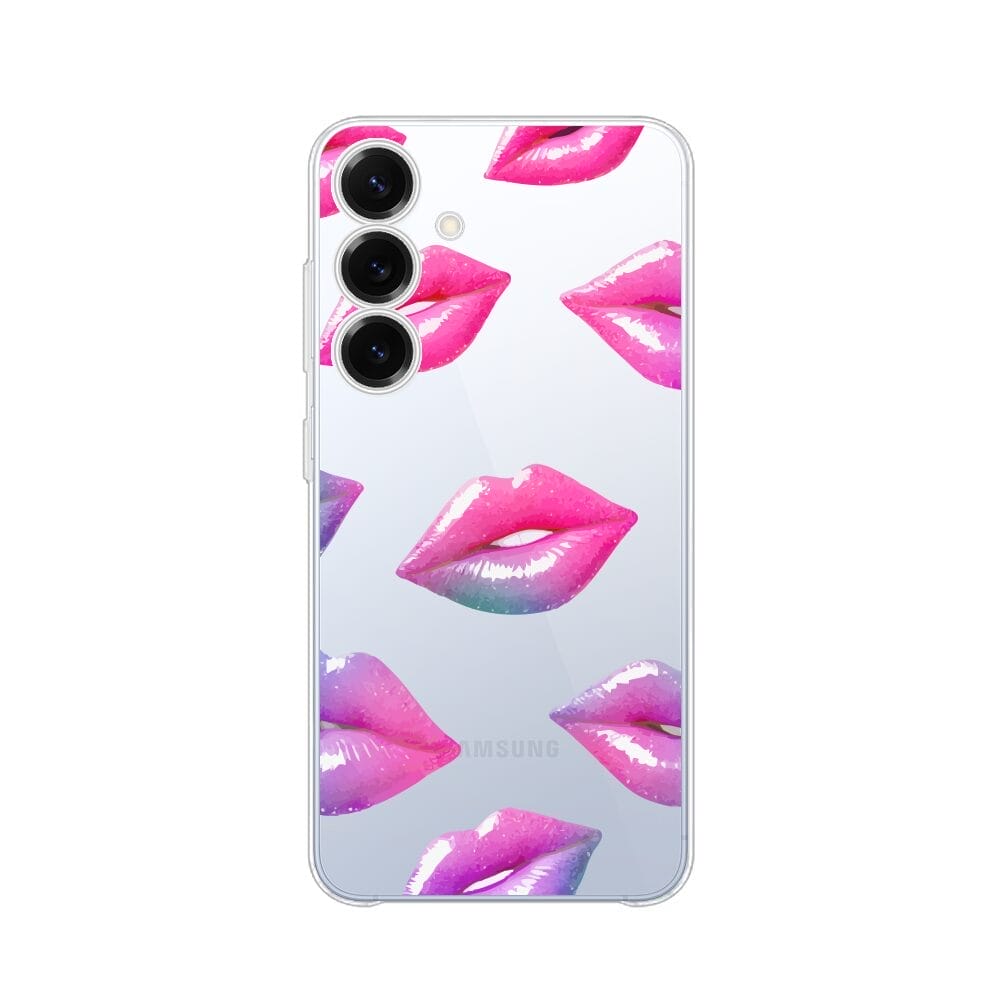 Etui do Samsung Galaxy S25 Plus przeźroczyste, silikonowe Flexi, hologramowe ustaSamsung Galaxy S25 i S25 pLUS-2