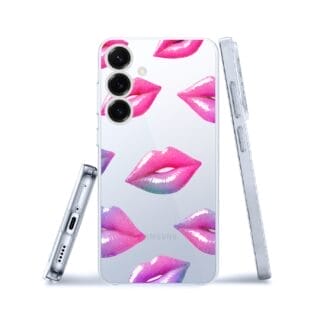 Etui do Samsung Galaxy S25 Plus przeźroczyste, silikonowe Flexi, hologramowe ustaSamsung Galaxy S25 i S25 pLUS
