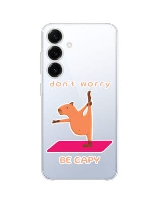 Etui do Samsung Galaxy S25 przeźroczyste, silikonowe Flexi, kapibara