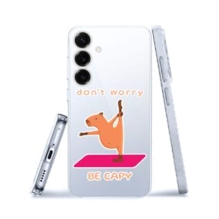 Etui do Samsung Galaxy S25 Plus przeźroczyste, silikonowe Flexi, kapibaraSamsung Galaxy S25 i S25 pLUS