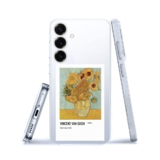 Etui do Samsung Galaxy S25 Plus przeźroczyste, silikonowe Flexi, słoneczniki Van GoghSamsung Galaxy S25 i S25 pLUS