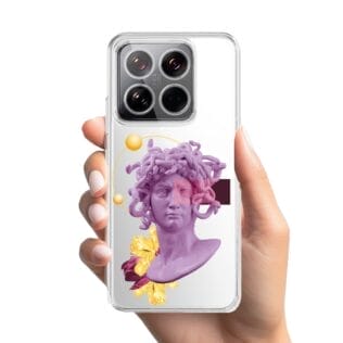Etui do Xiaomi 14 Pro przeźroczyste, silikonowe Flexi, antyczna figura, meduzaXIAOMI 14-1