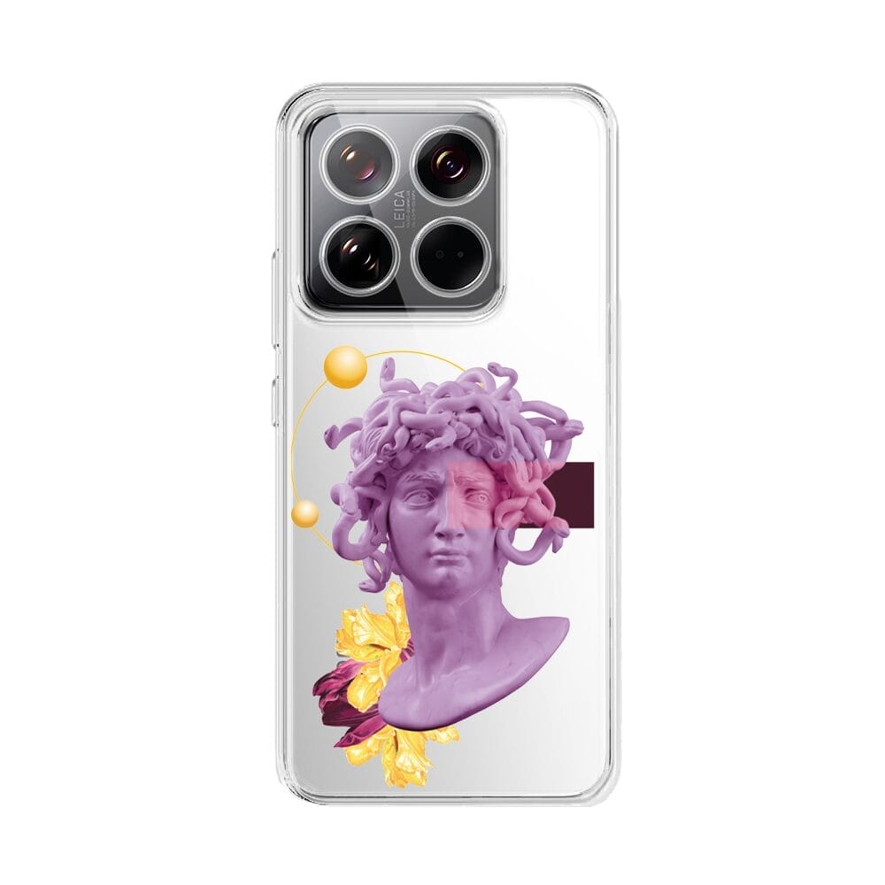 Etui do Xiaomi 14 Pro przeźroczyste, silikonowe Flexi, antyczna figura, meduzaXIAOMI 14