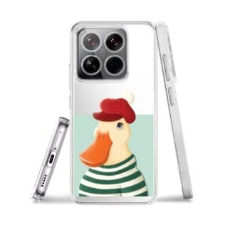 Etui do Xiaomi 14 Pro przeźroczyste, silikonowe Flexi, kaczuszkaXIAOMI 14-2