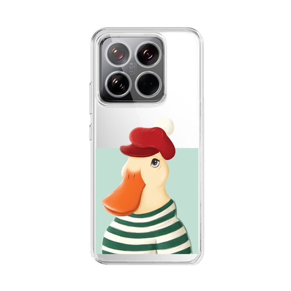Etui do Xiaomi 14 Pro przeźroczyste, silikonowe Flexi, kaczuszkaXIAOMI 14